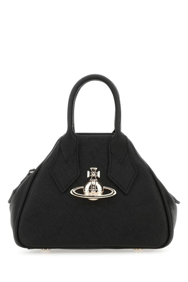 Vivienne Westwood Woman Black Synthetic Leather Mini Yasmine Handbag - 1