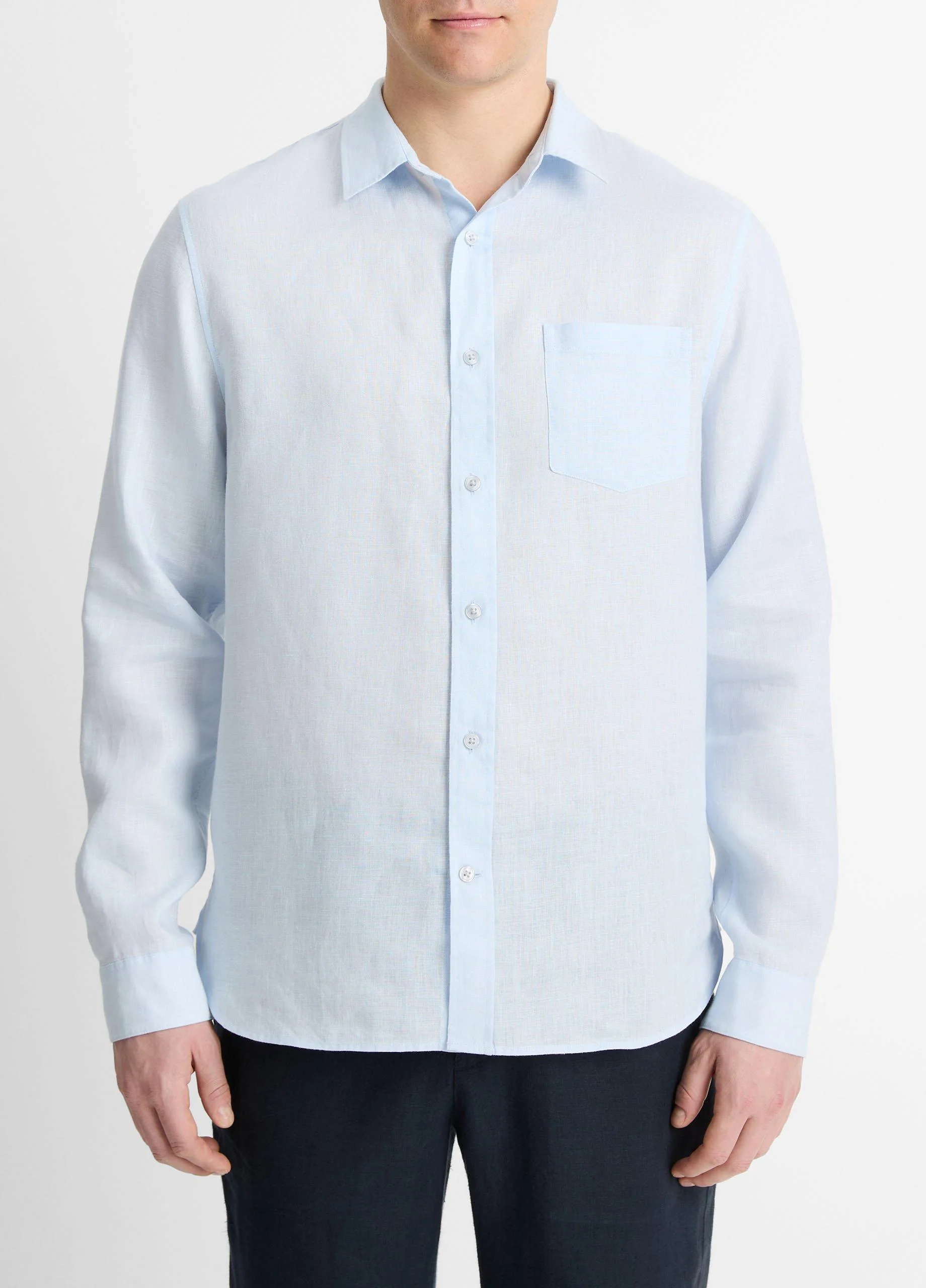Linen Long-Sleeve Shirt - 1