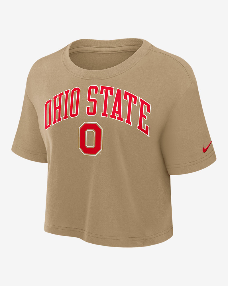 Ohio State Athletic Prep Arch Women's Nike Dri-FIT College Cropped T-Shirt 1