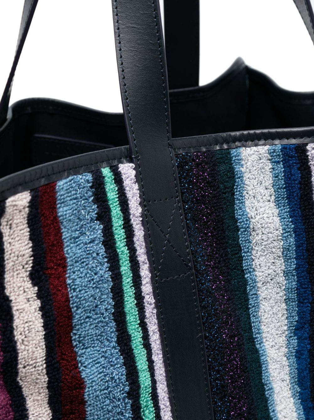 striped terry-cloth tote bag - 4