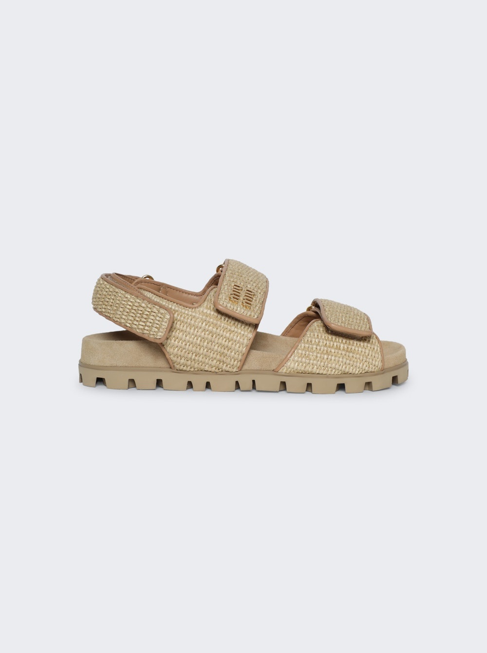 サンダル・ミュール MiuMiu | Sporty raffia-effect woven fabric sandals 5X133E 22829860_52888511_600.jpg