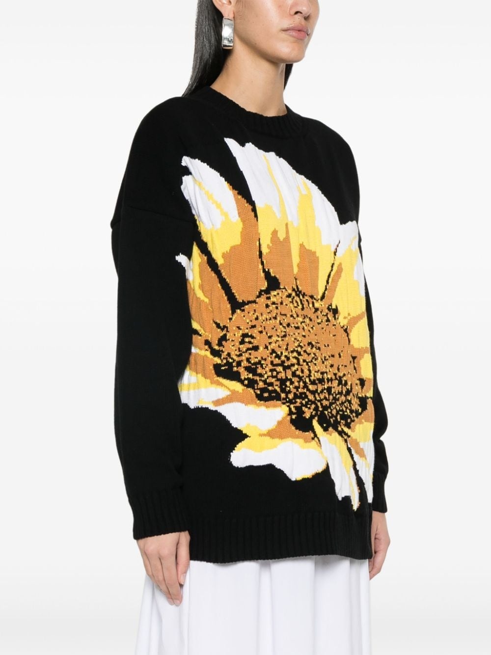 floral-intarsia-knit jumper - 3