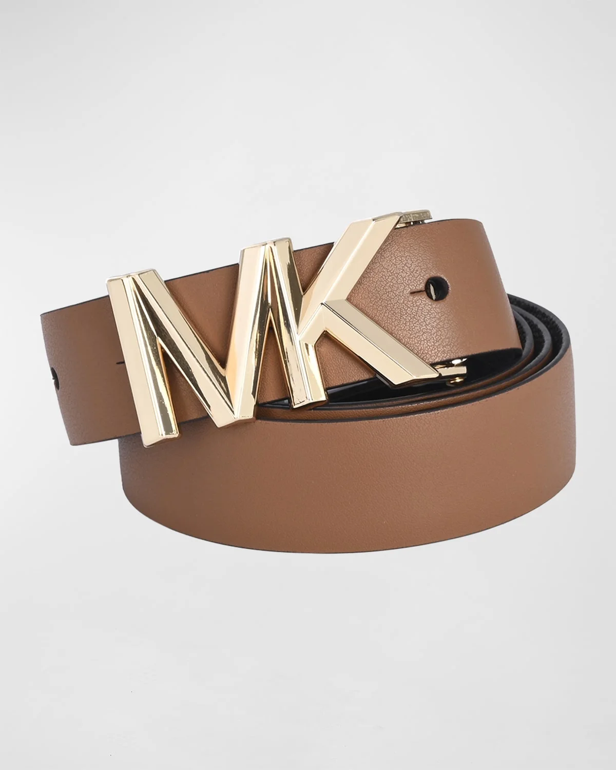 Logo Buckle Reversible Leather Belt - 1