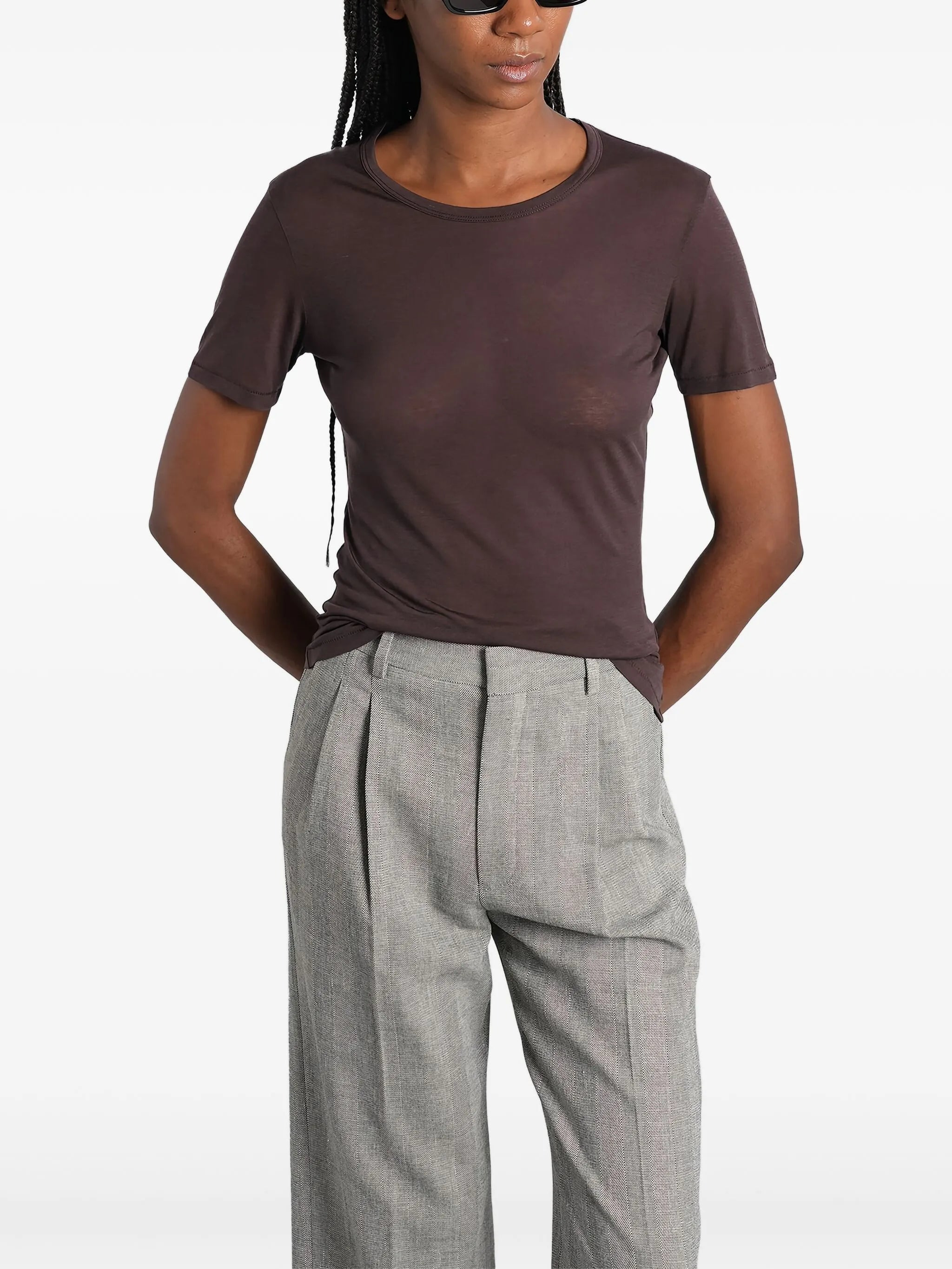 Anine Bing Round-neck Short-sleeve T-shirt - 5