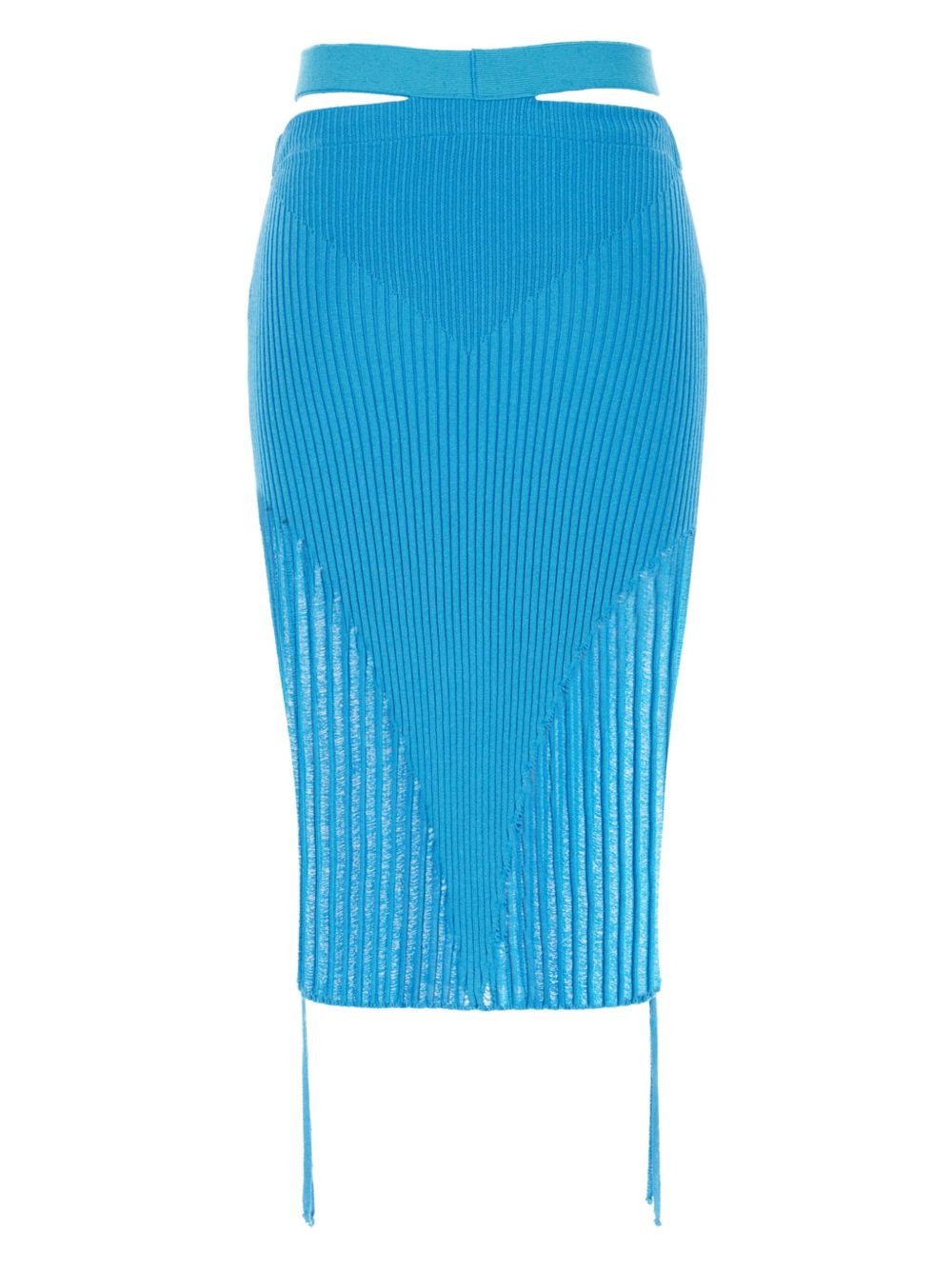 ribbed knit pencil skirt - 2