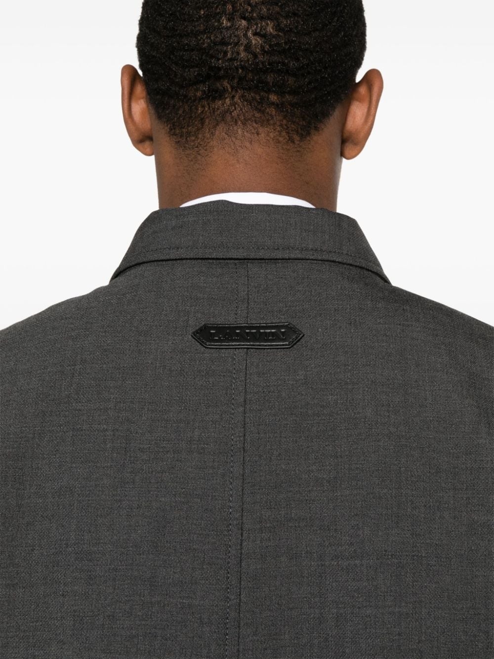 zip-up wool jacket - 5