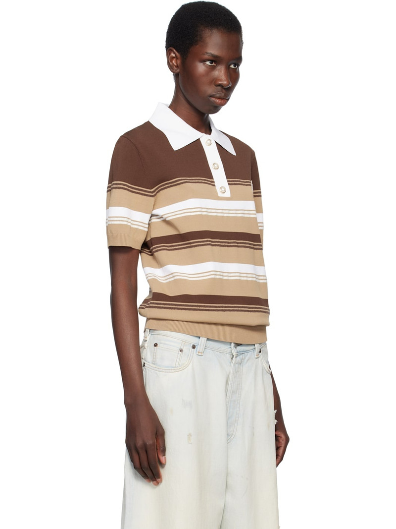 Brown Stripe Polo 2
