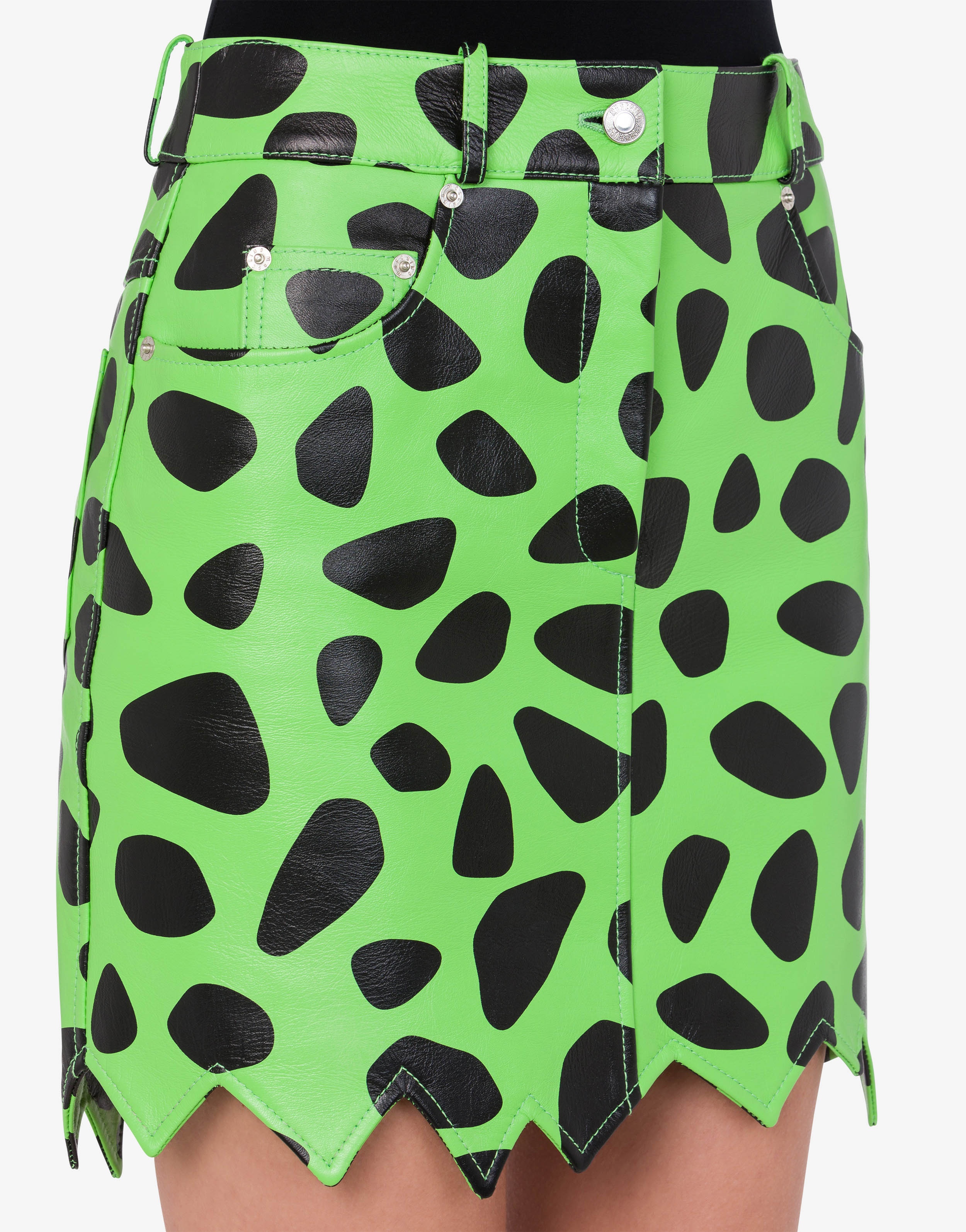 MOSCHINO X THE FLINTSTONES ™ NAPPA MINI SKIRT - 4