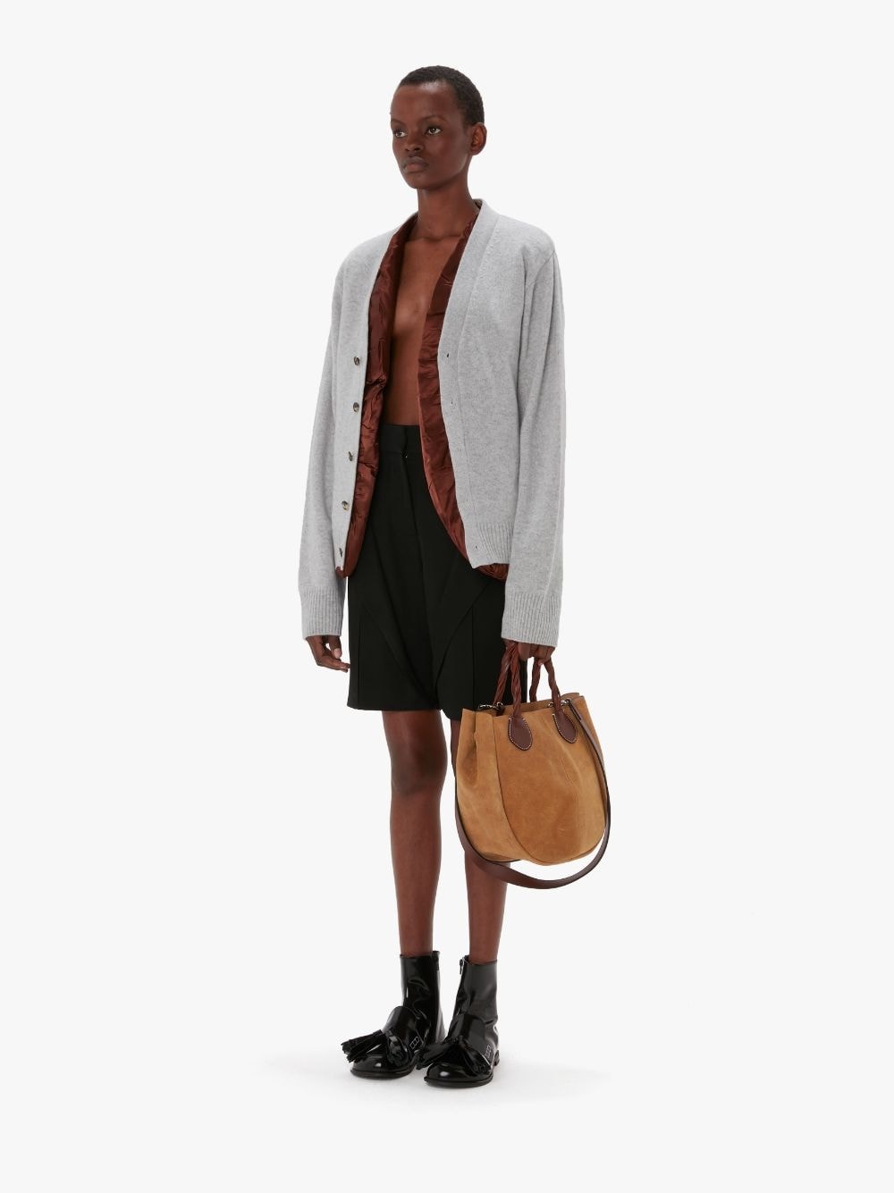 SATIN LINED CARDIGAN - 4
