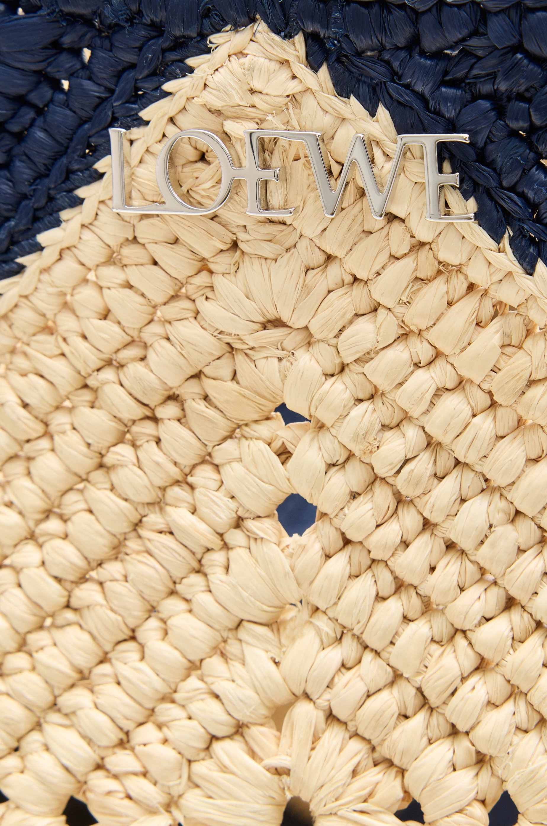 XXL Puzzle Fold tote in raffia - 8
