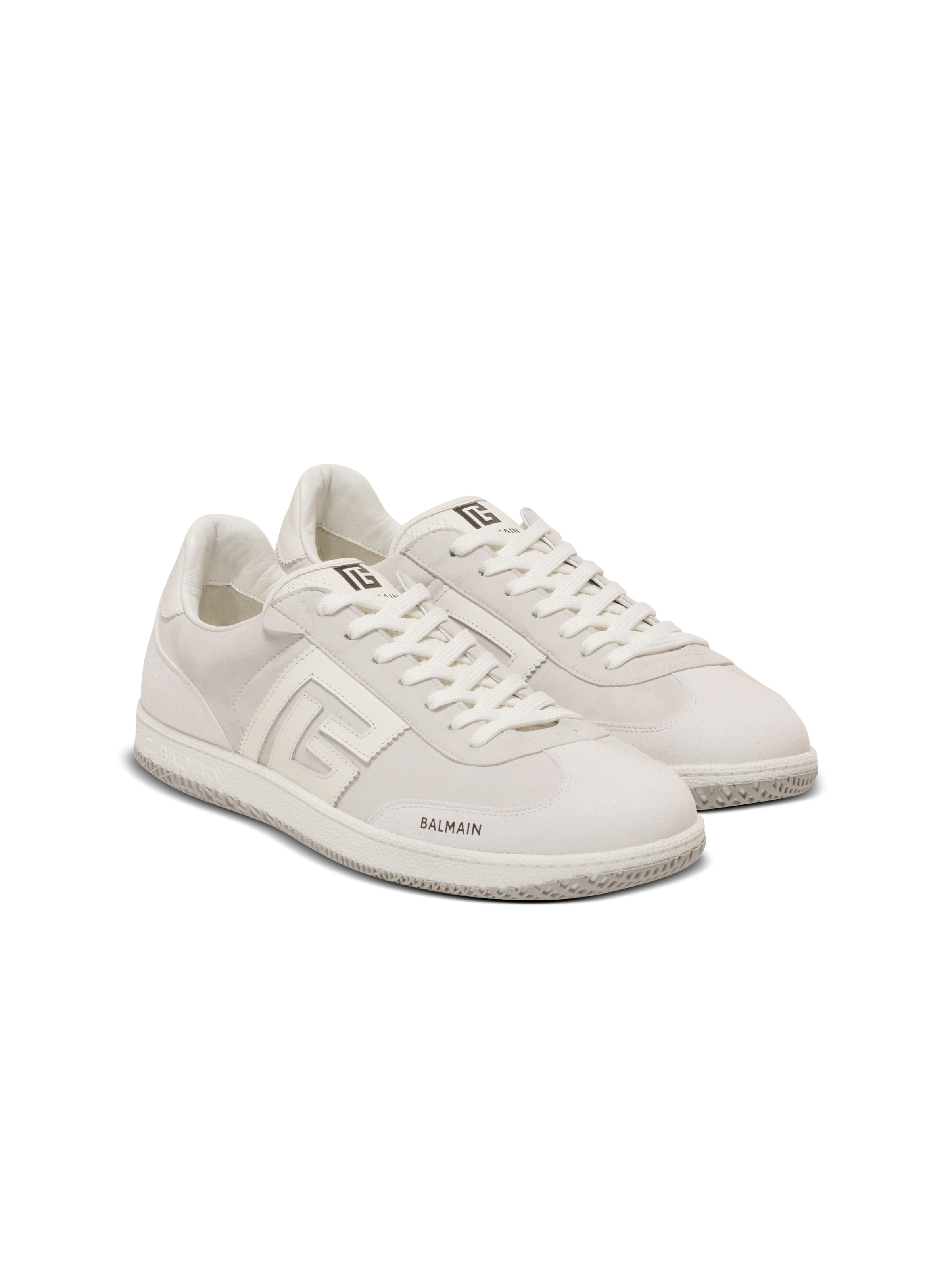 Balmain Swan trainers in calfskin and suede - 2