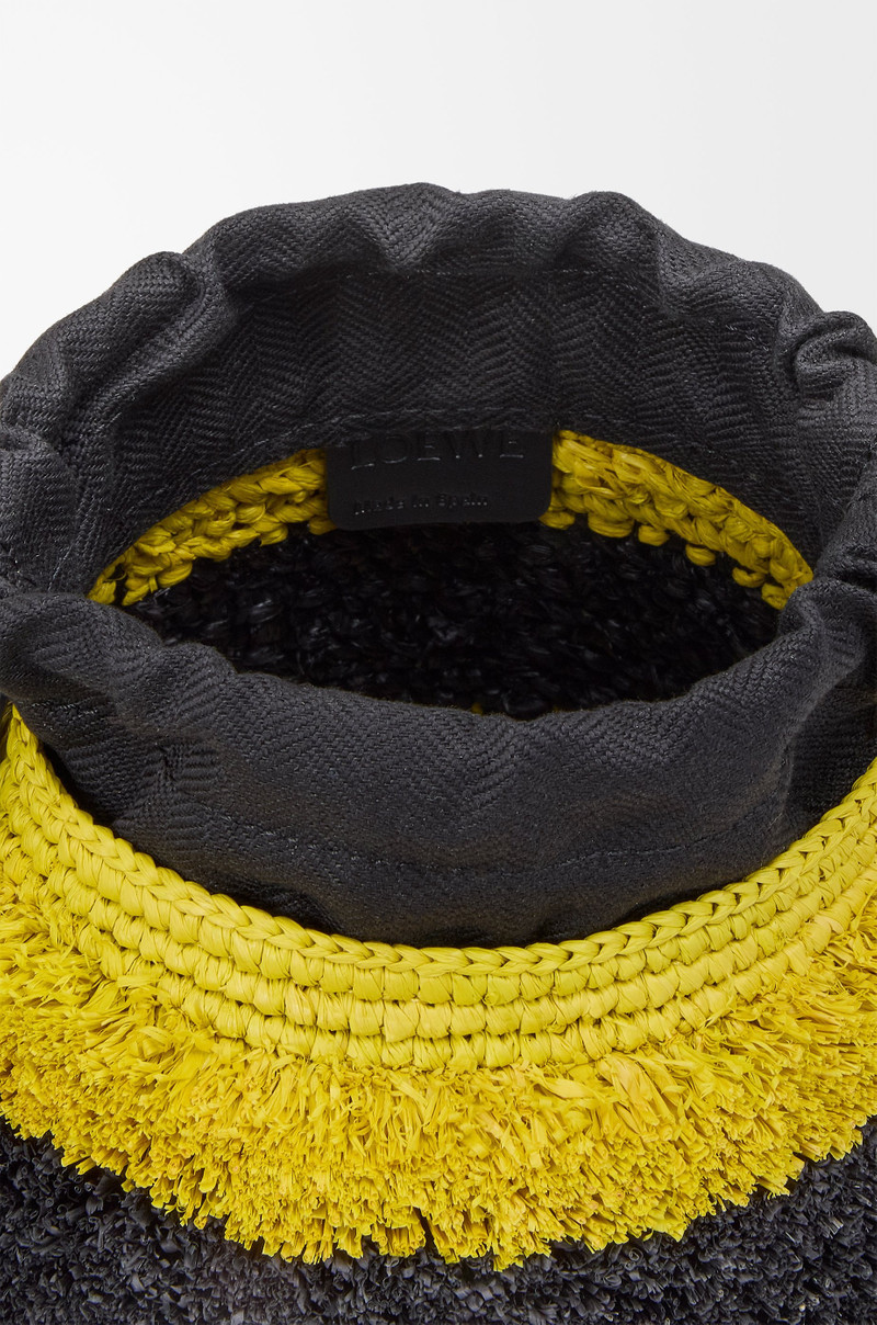 Bee basket in raffia and calfskin 6