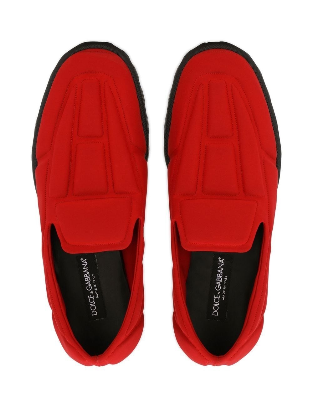 panelled almond-toe slippers - 4