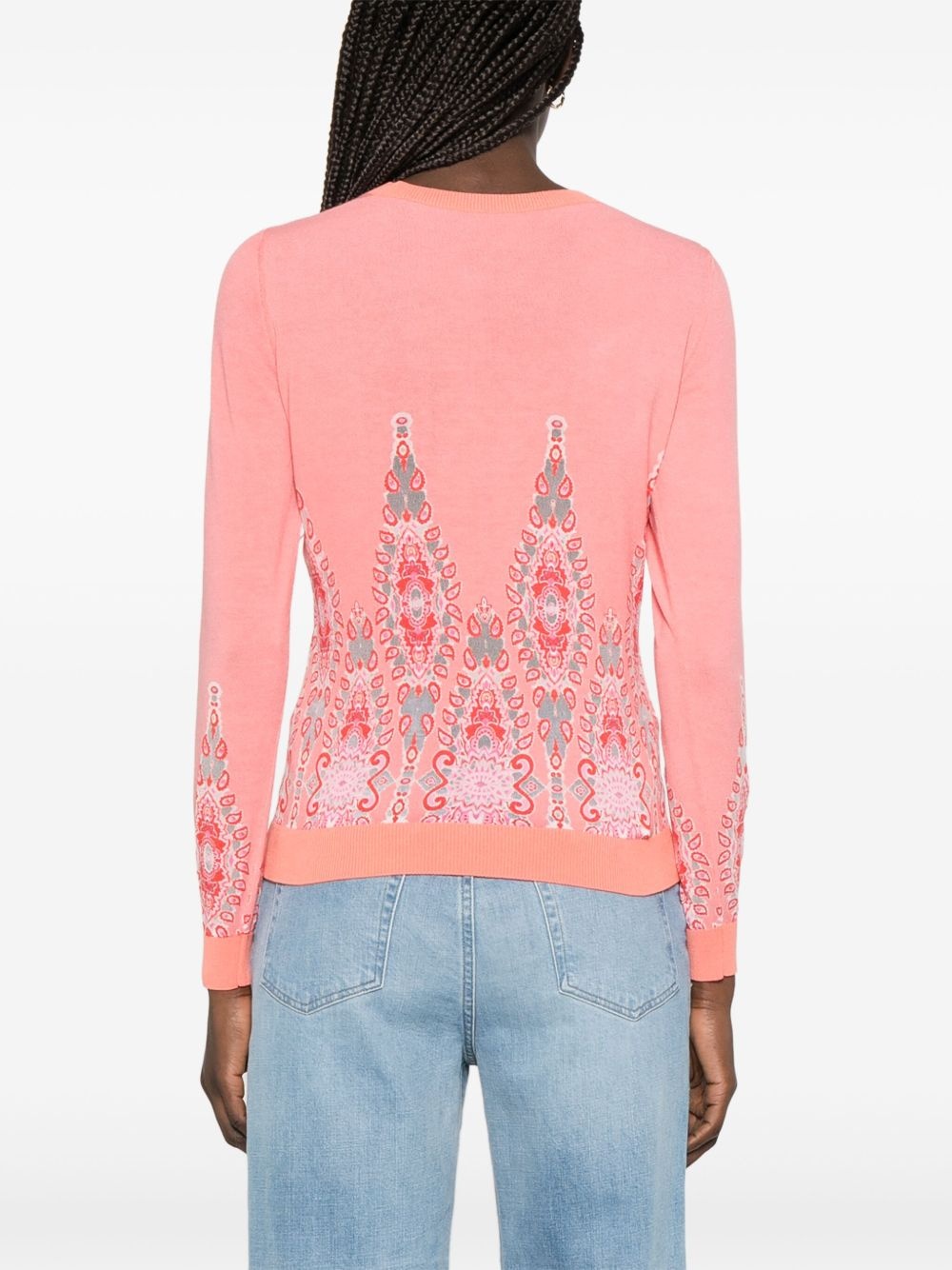 paisley-jacquard sweater - 4