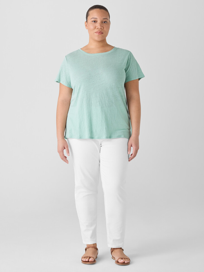 Organic Linen Jersey Crew Neck Tee 6