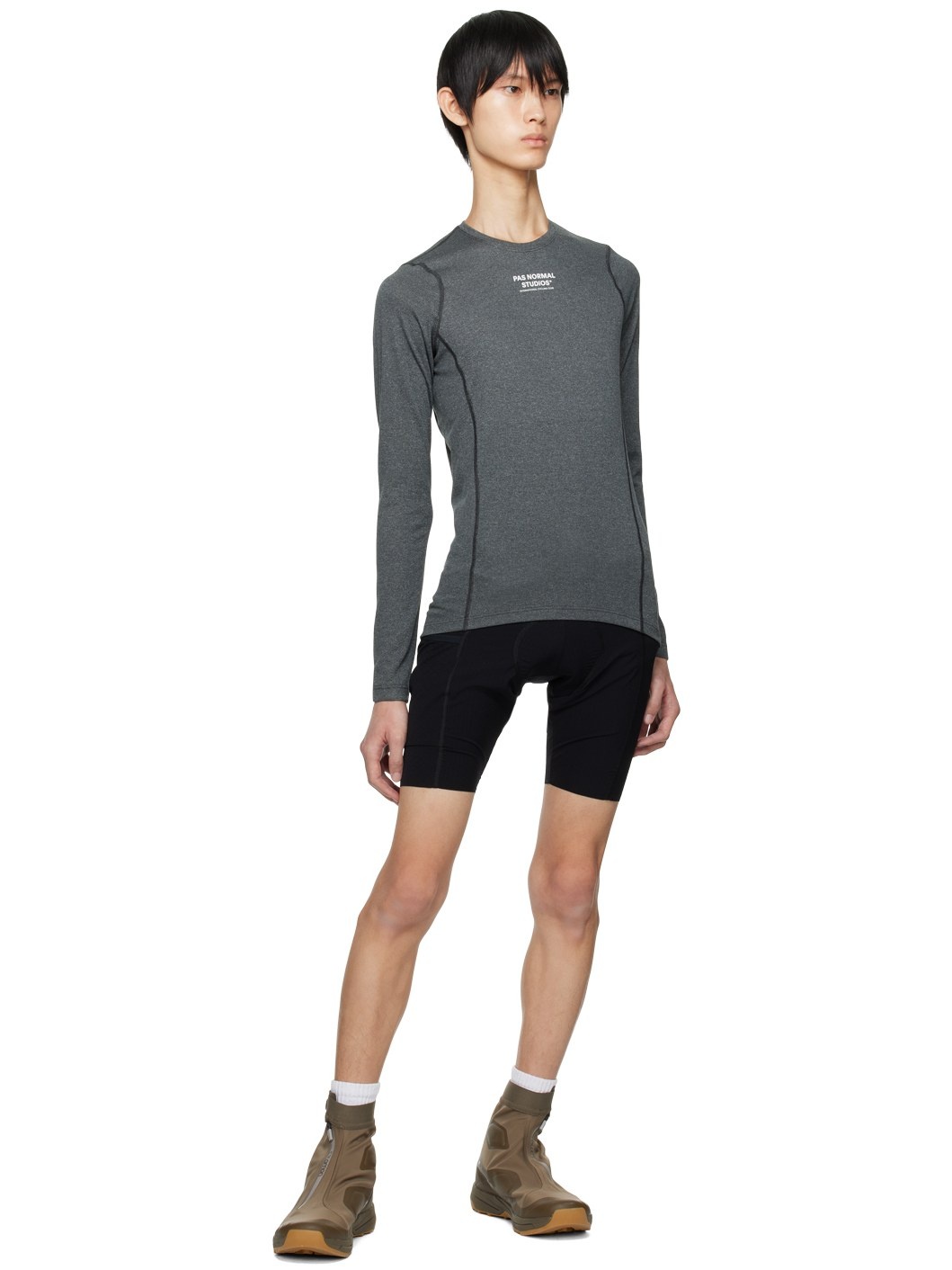 Gray Base Layer Long Sleeve T-Shirt - 4