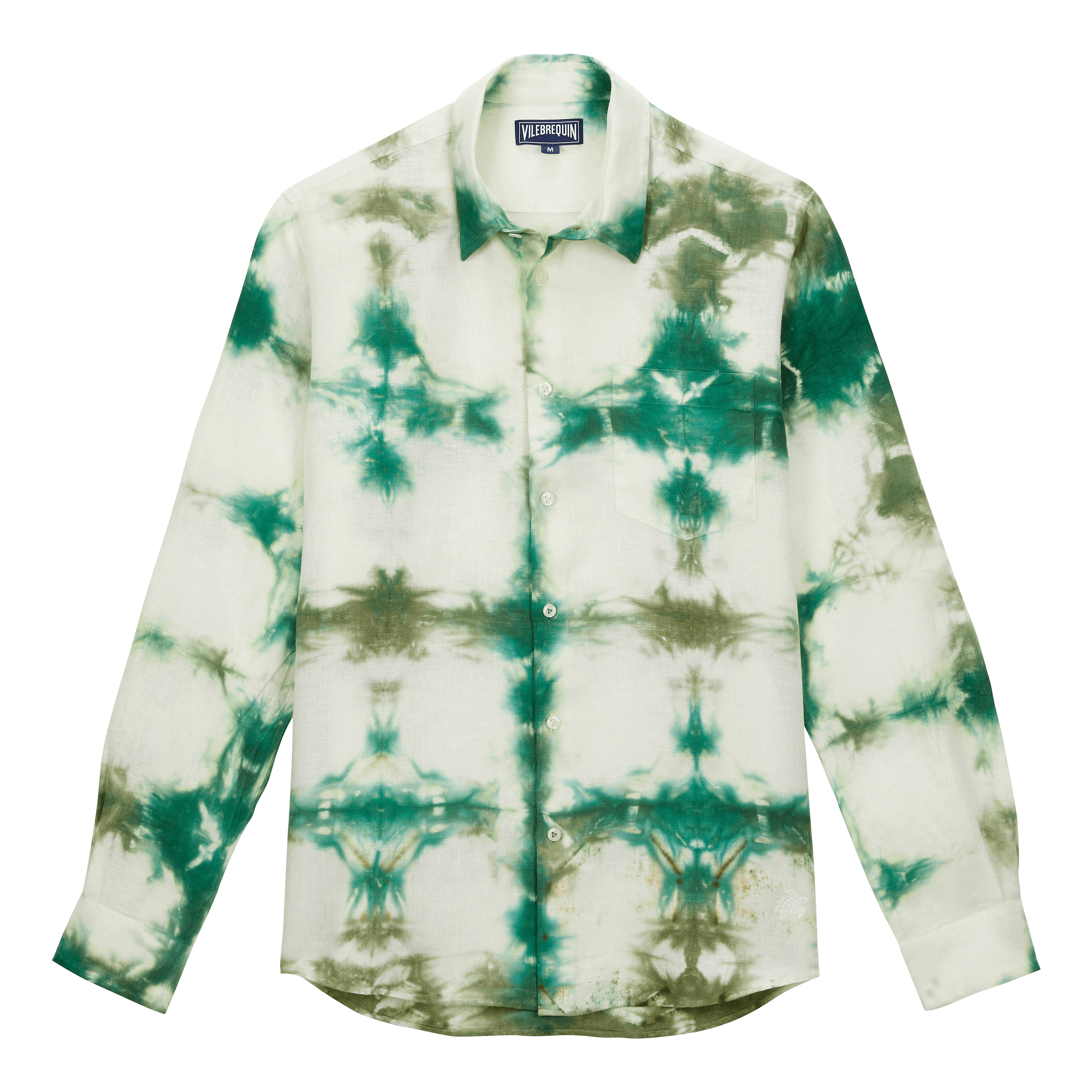 Men Linen Shirt Tie & Dye - 1