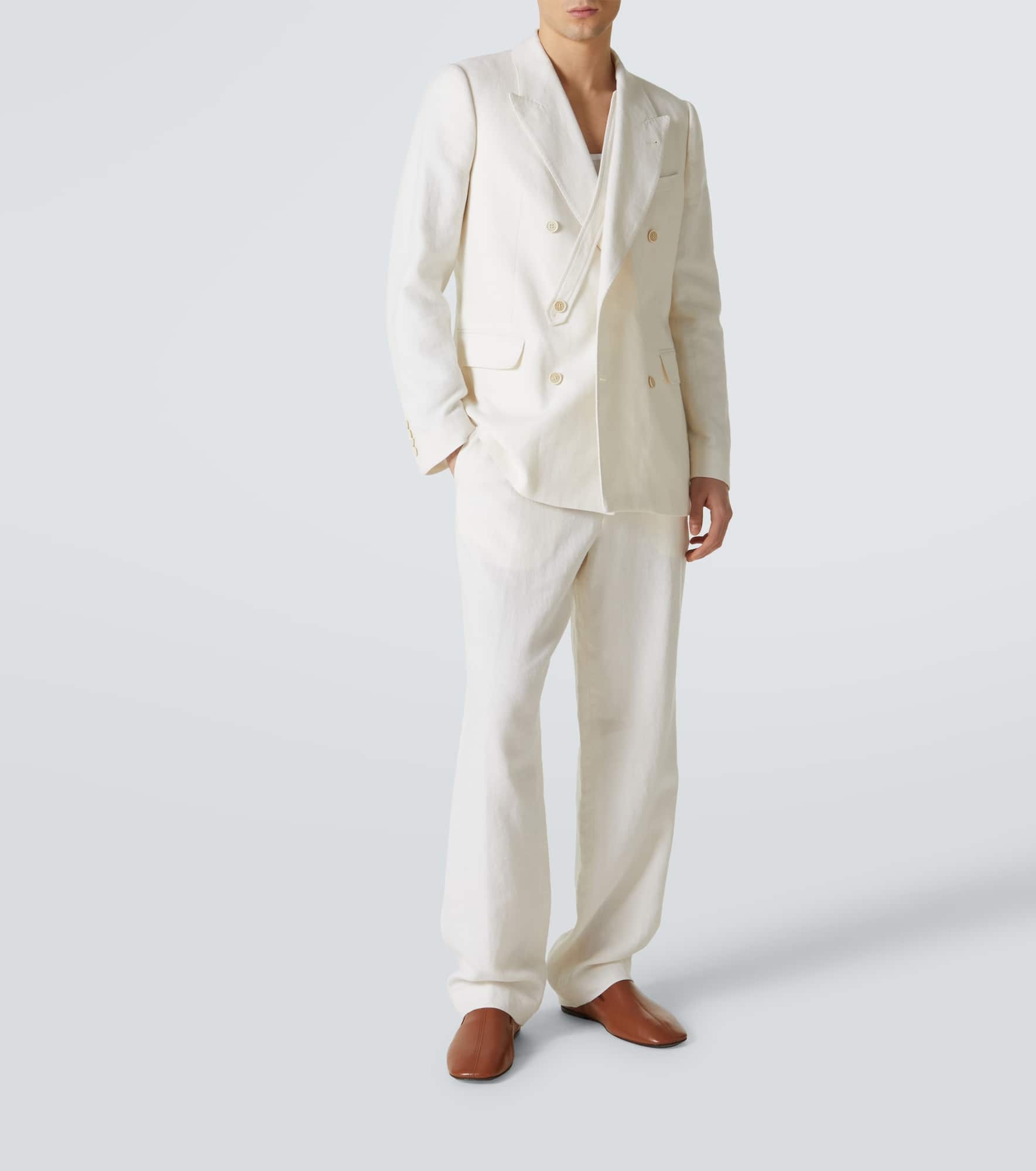 Linen, wool, silk, and cashmere blazer - 2
