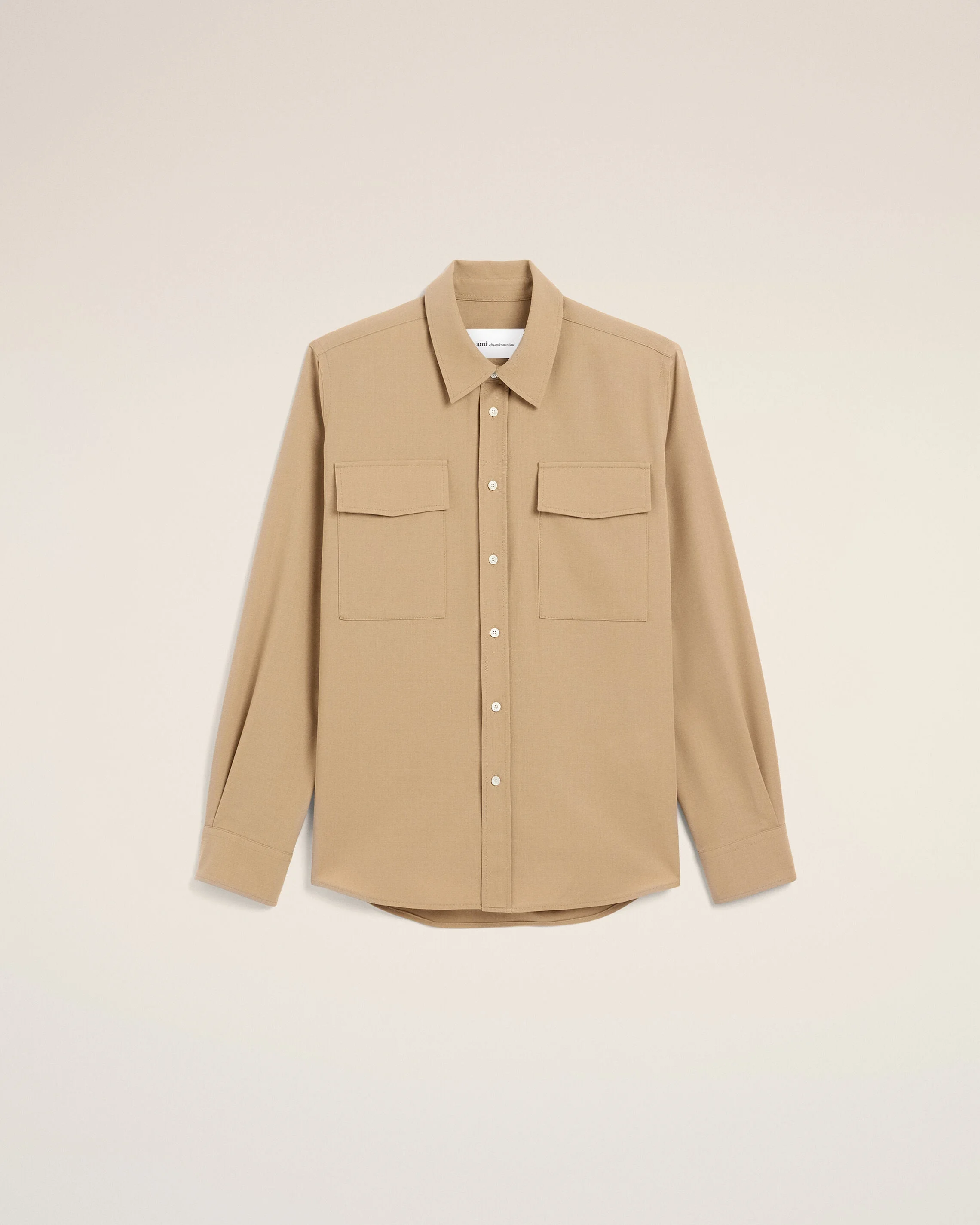 BEIGE WOOL SHIRT - 1