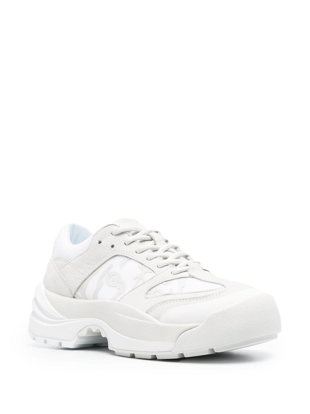 multi-panel lace-up sneakers - 2