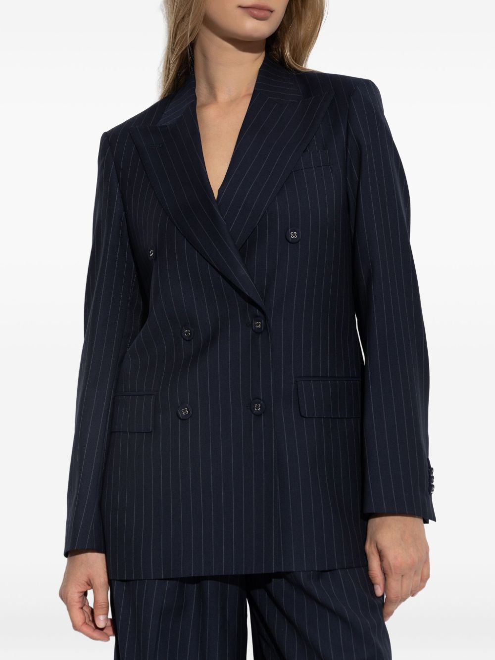 pinstripe double-breasted jacket - 3