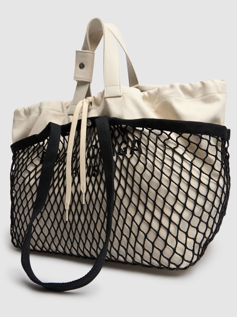 Medium 24/7 canvas & fishnet tote bags - 2