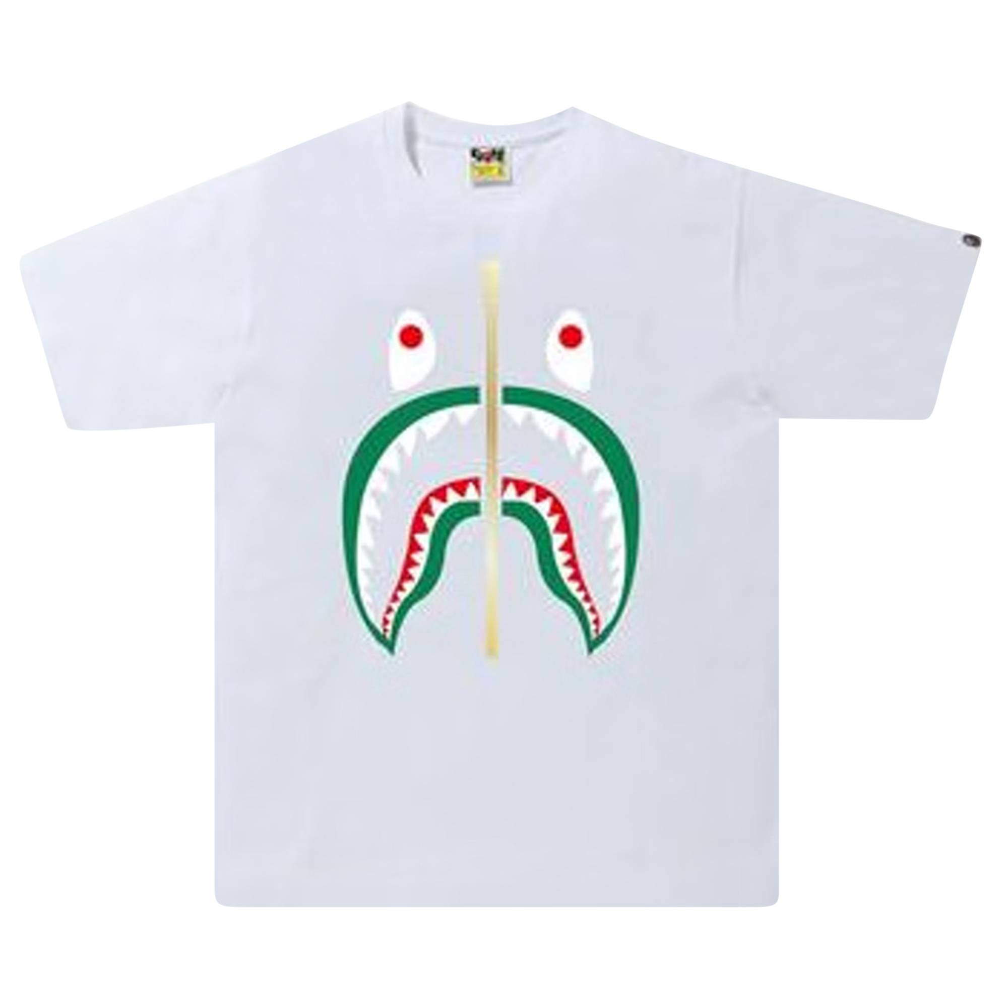 BAPE Colors Shark Tee 'White' - 1