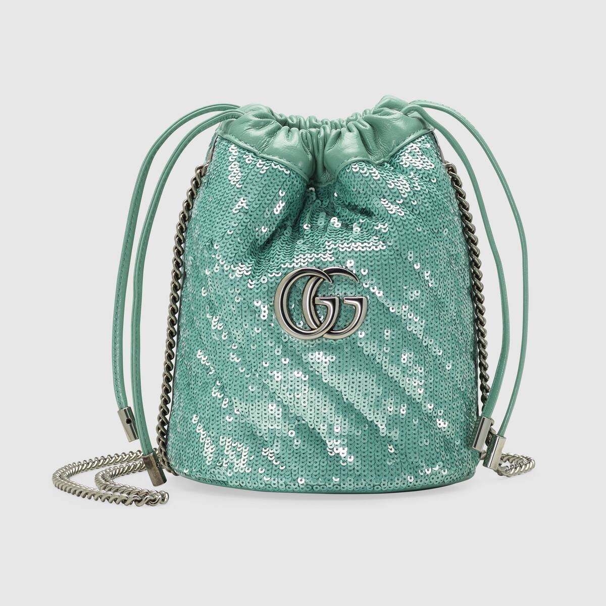 GG Marmont mini sequin bucket bag - 1