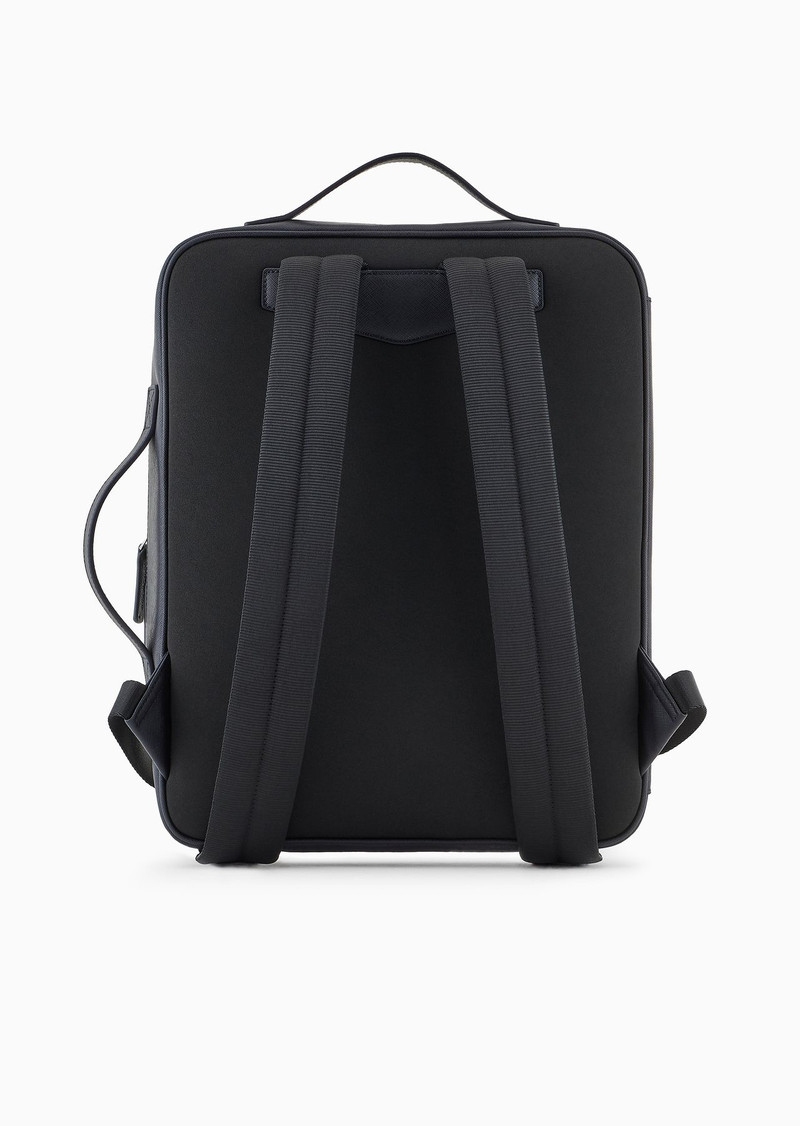 ASV regenerated Saffiano and recycled nylon business bag with shoulder straps 3