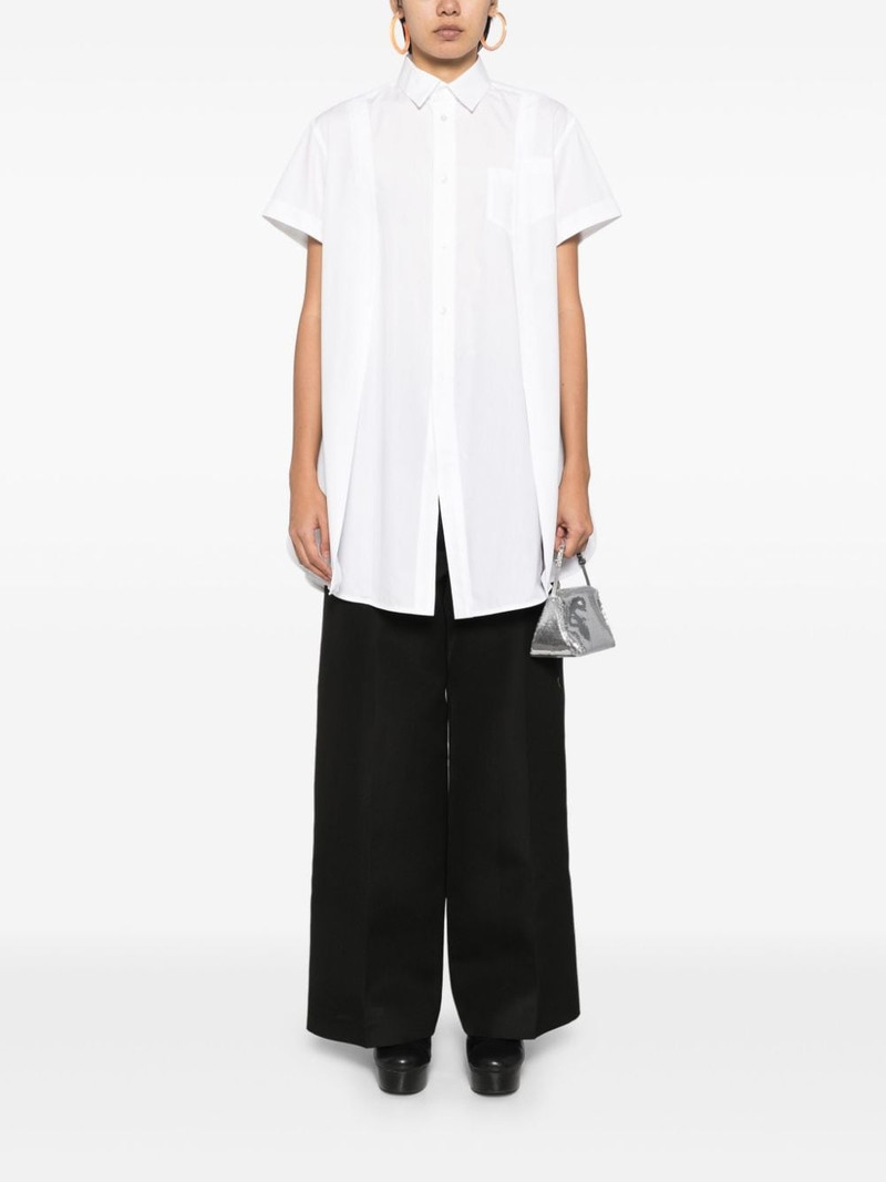 sacai striped straight trousers outlook
