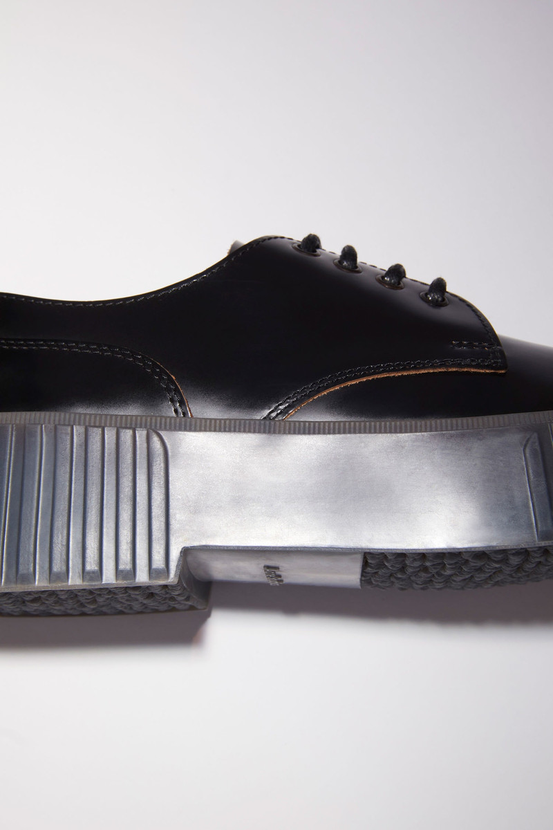 Leather derby shoes - Black/grey 5
