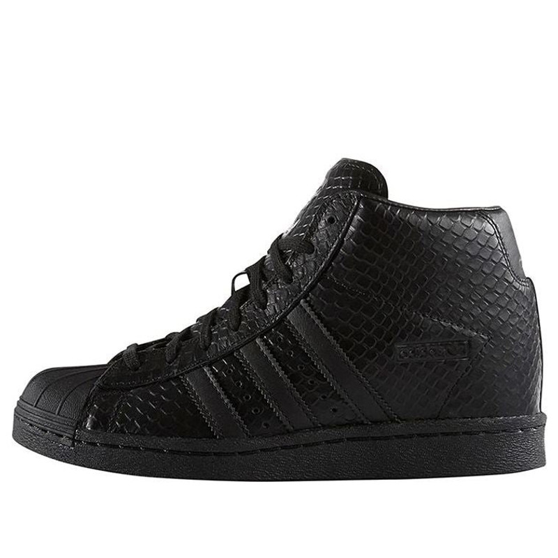 (WMNS) adidas 원본 Superstar 위로 비 미끄러짐 착용 저항하는 높 경도 운동 검정 S76404 1