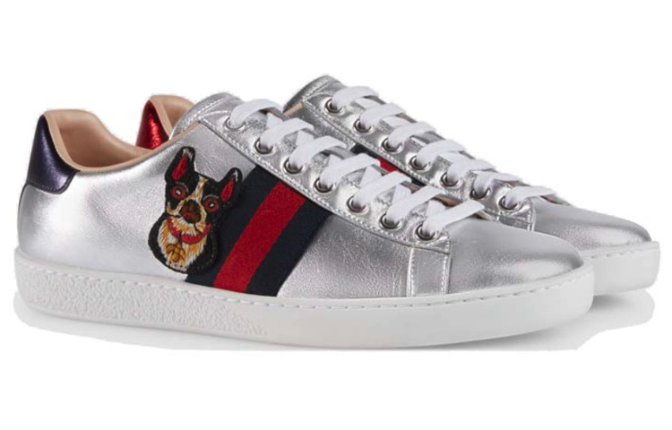 (WMNS) Gucci Ace 'Year of the Dog - Metallic Silver' 501908-DXAL0-8164 - 4