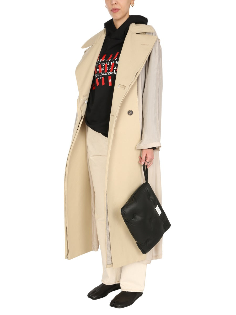 Maison Margiela Women Two-Material Trench - 2