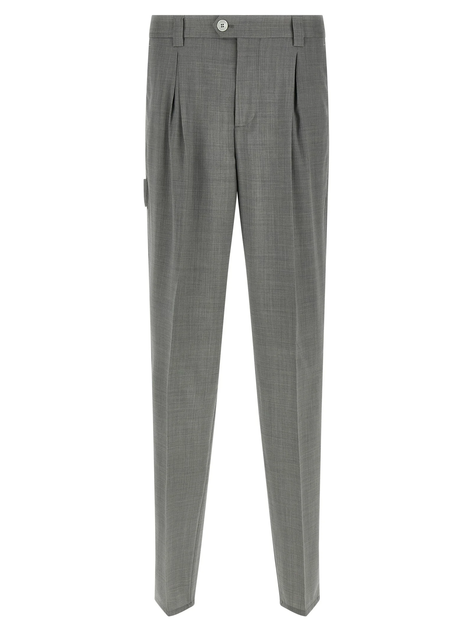 Brunello Cucinelli Men Mélange Wool Pants - 1