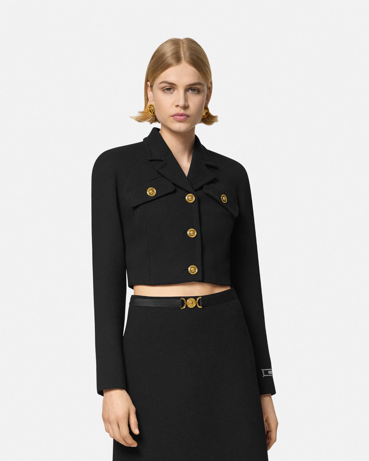 Wool-Blend Crop Raglan Jacket - 4