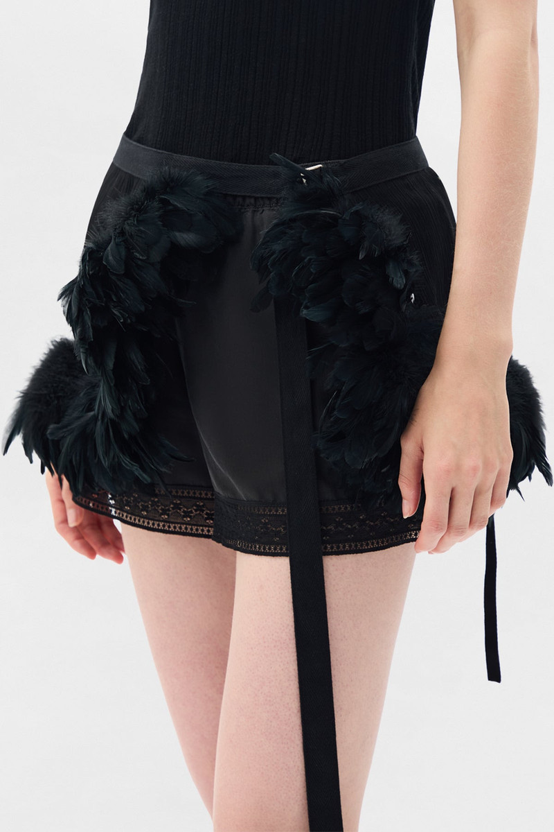 Avar Fluid Apron With Feathers 5