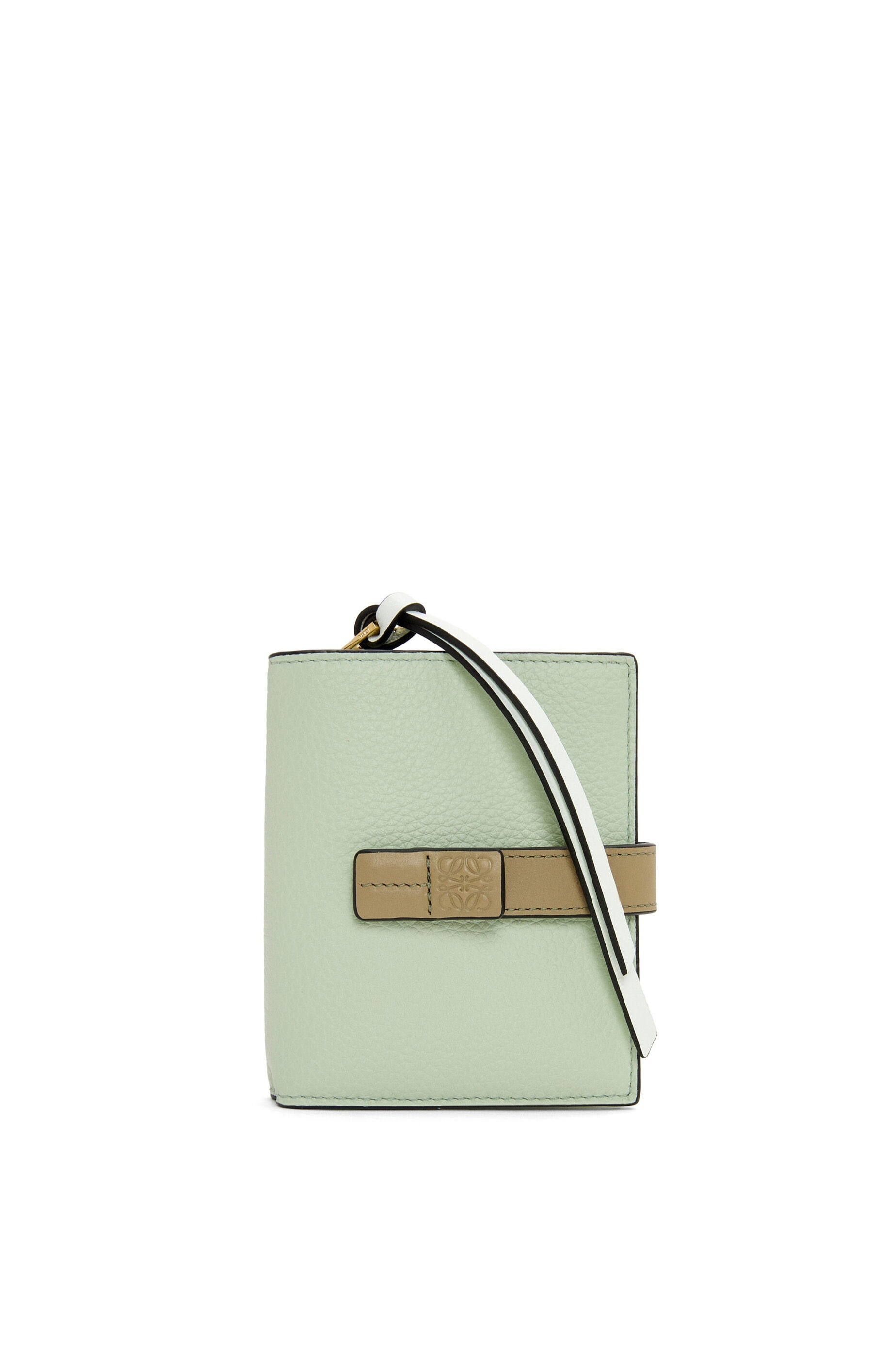 Compact zip wallet in soft grained calfskin - 1