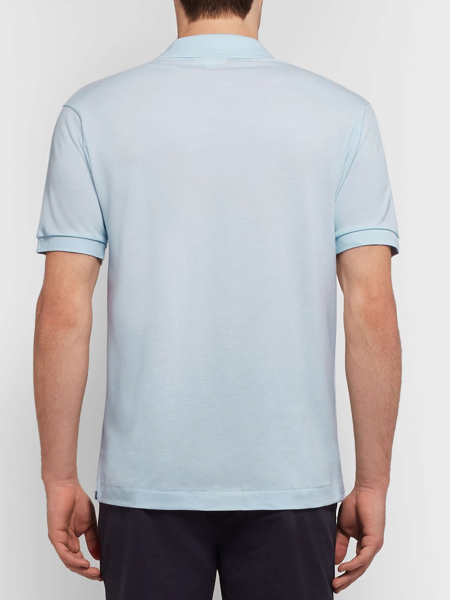 Logo-Appliquéd Cotton-Piqué Polo Shirt - 5