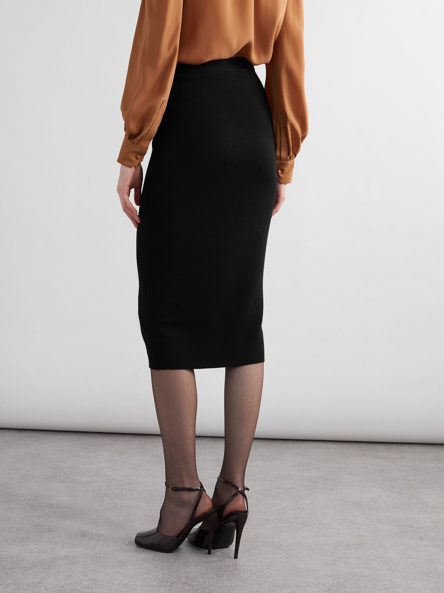 Wool midi skirt Black - 3
