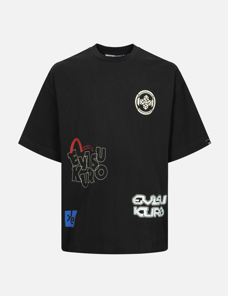 Multi Logo Print Oversized T-Shirt 1