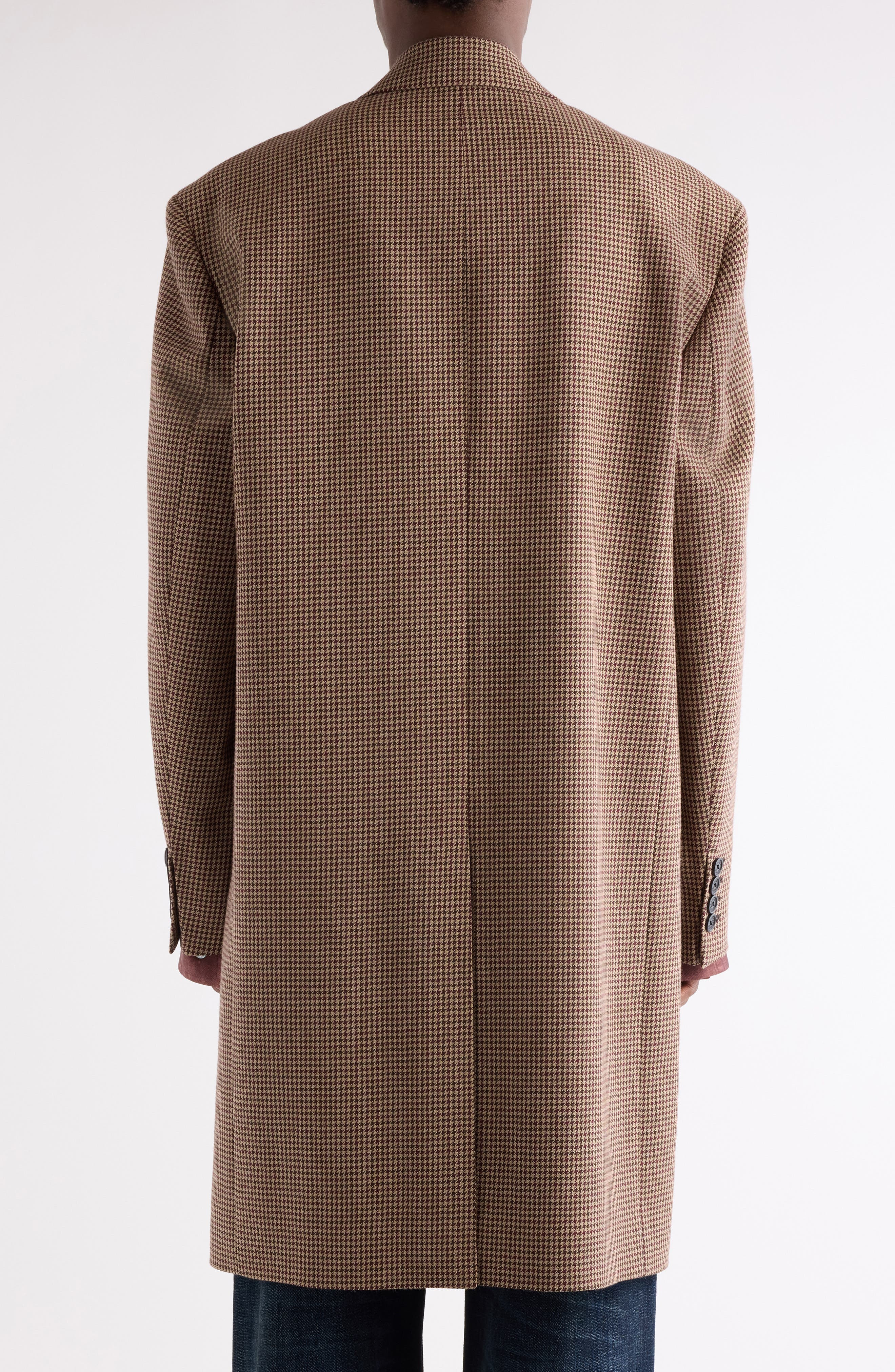 Acne Studios Otam Houndstooth Wool Coat in Multi Brown at Nordstrom - 2