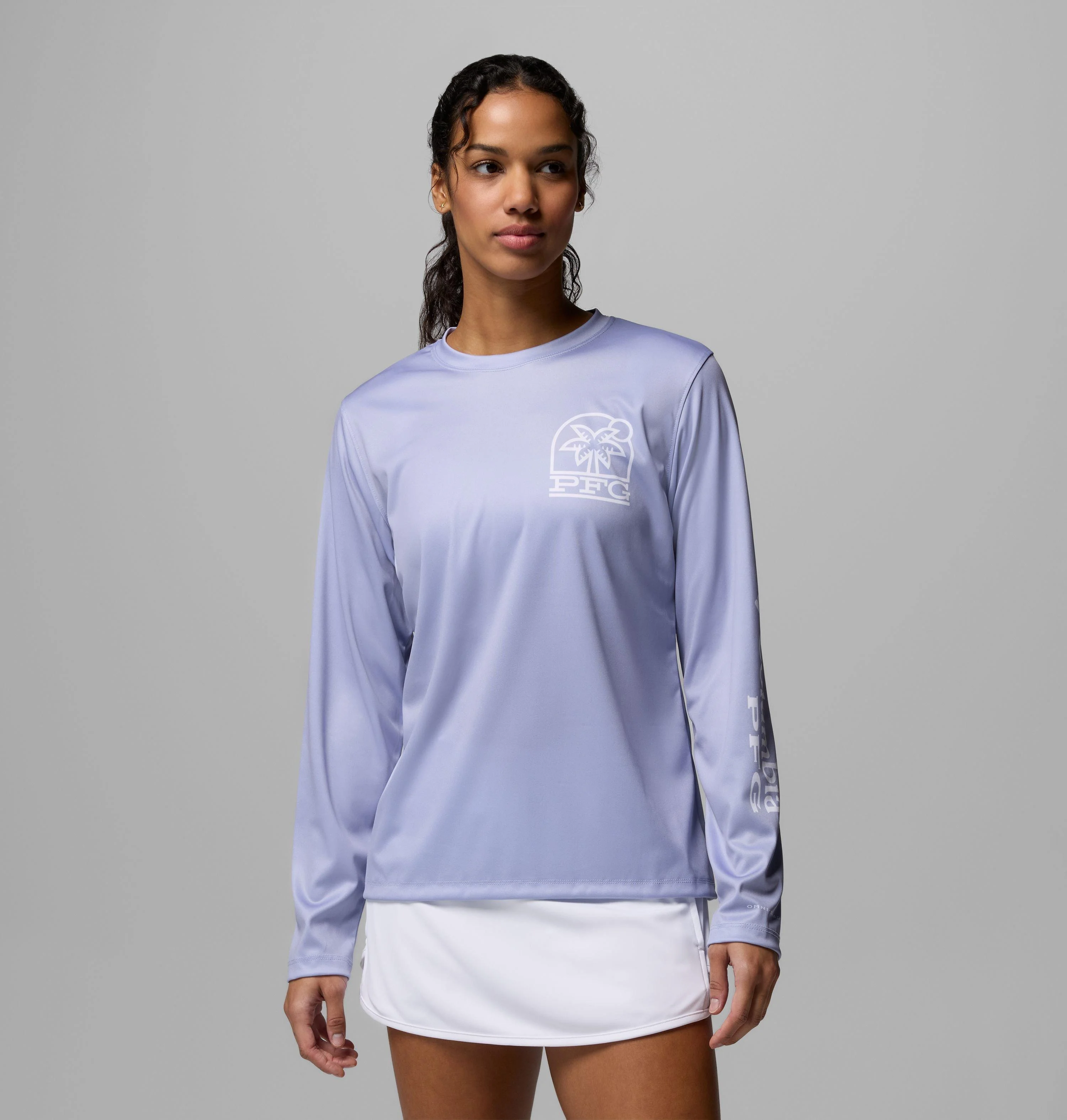 Women's PFG Tidal Tee Palm Waves Long Sleeve Shirt - 1