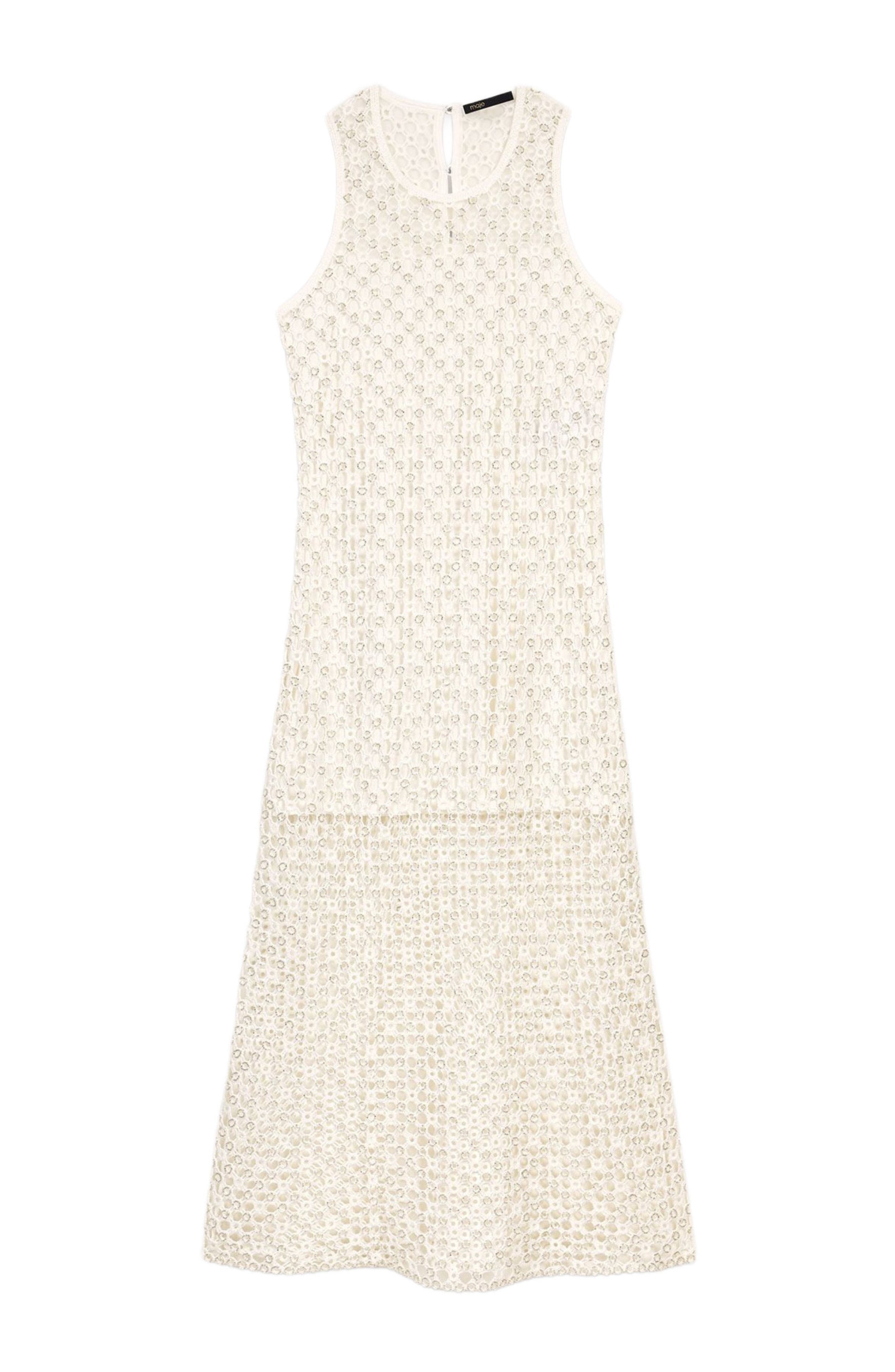maje Beaded crochet maxi dress in White at Nordstrom - 8