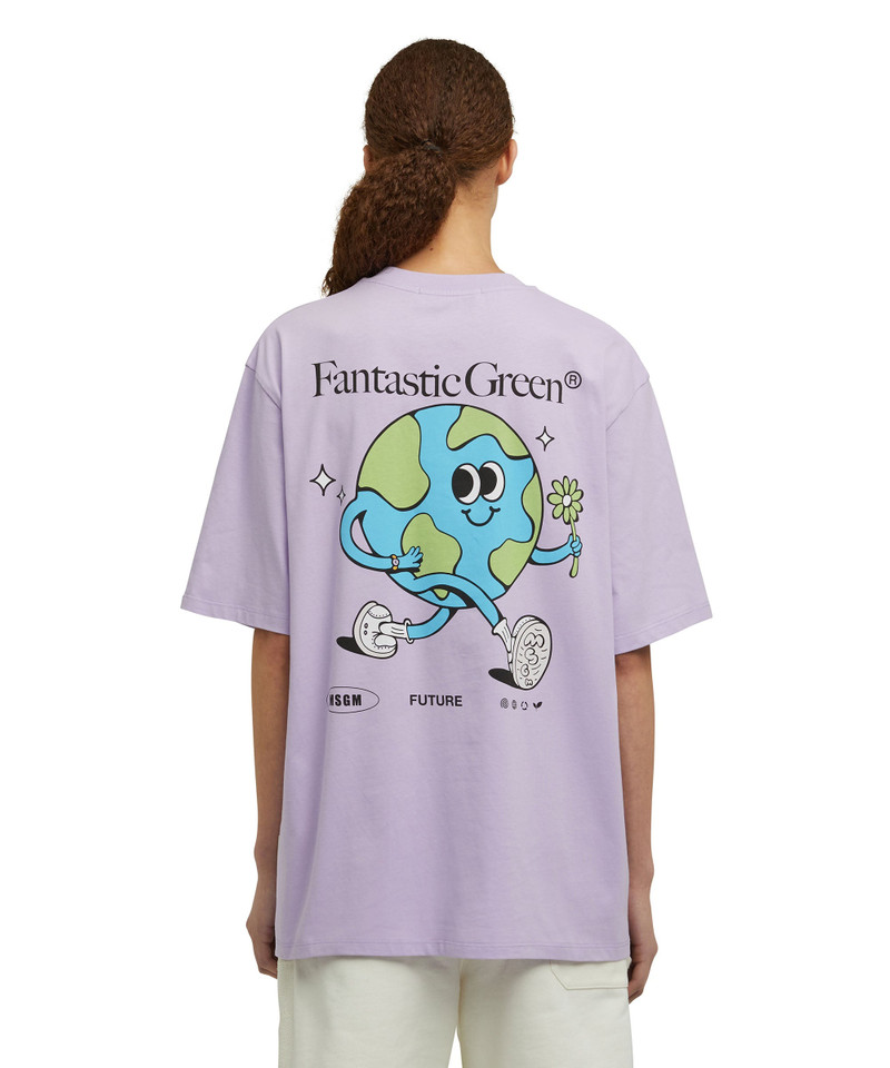MSGM Organic cotton crewneck t-shirt from the MSGM Fantastic Green Capsule outlook