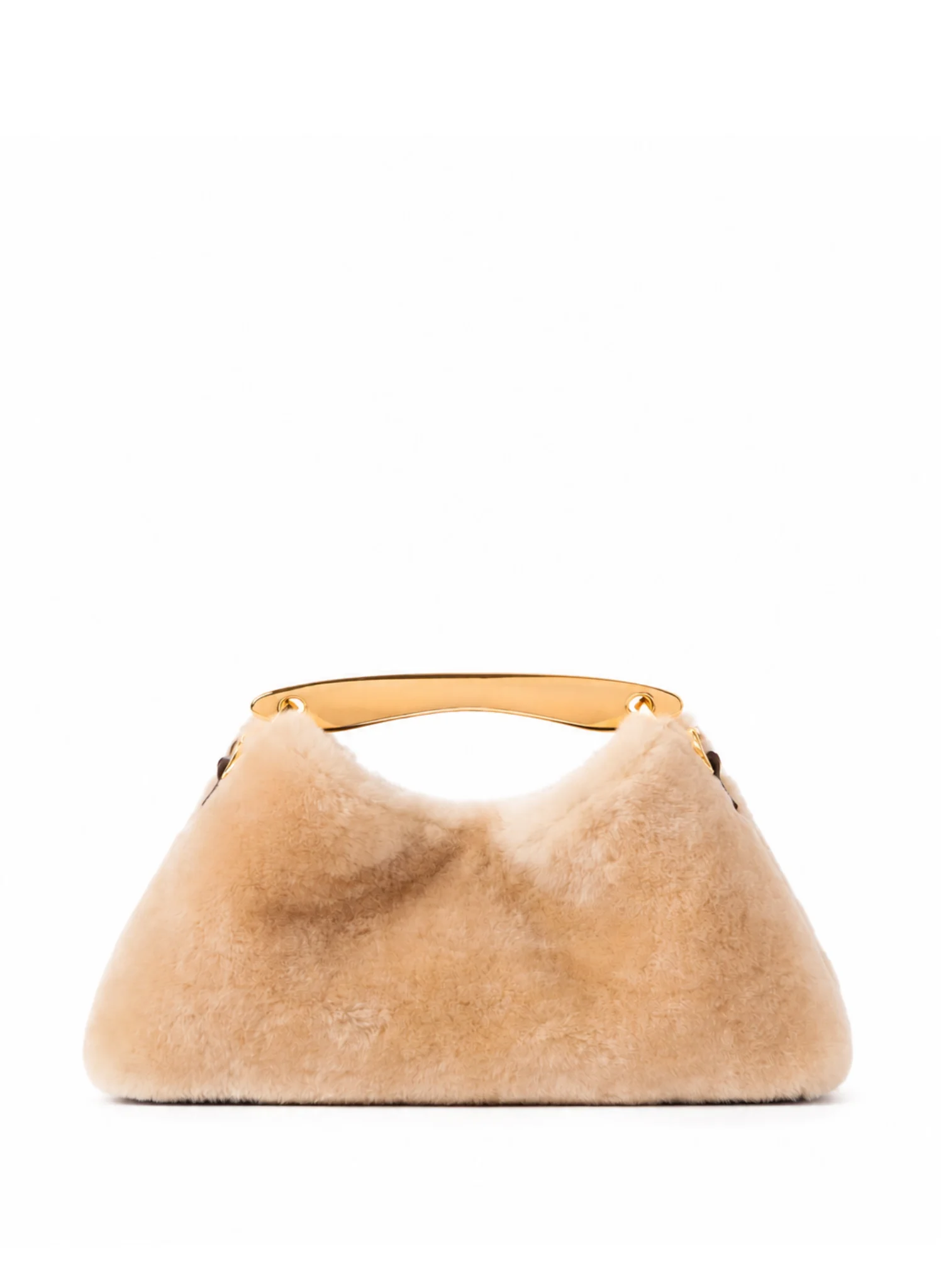 Mini Boomerang Shearling/Suede Cream/Brownie - 1