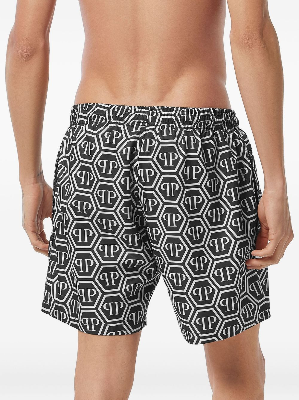 monogram hexagon swim shorts - 3
