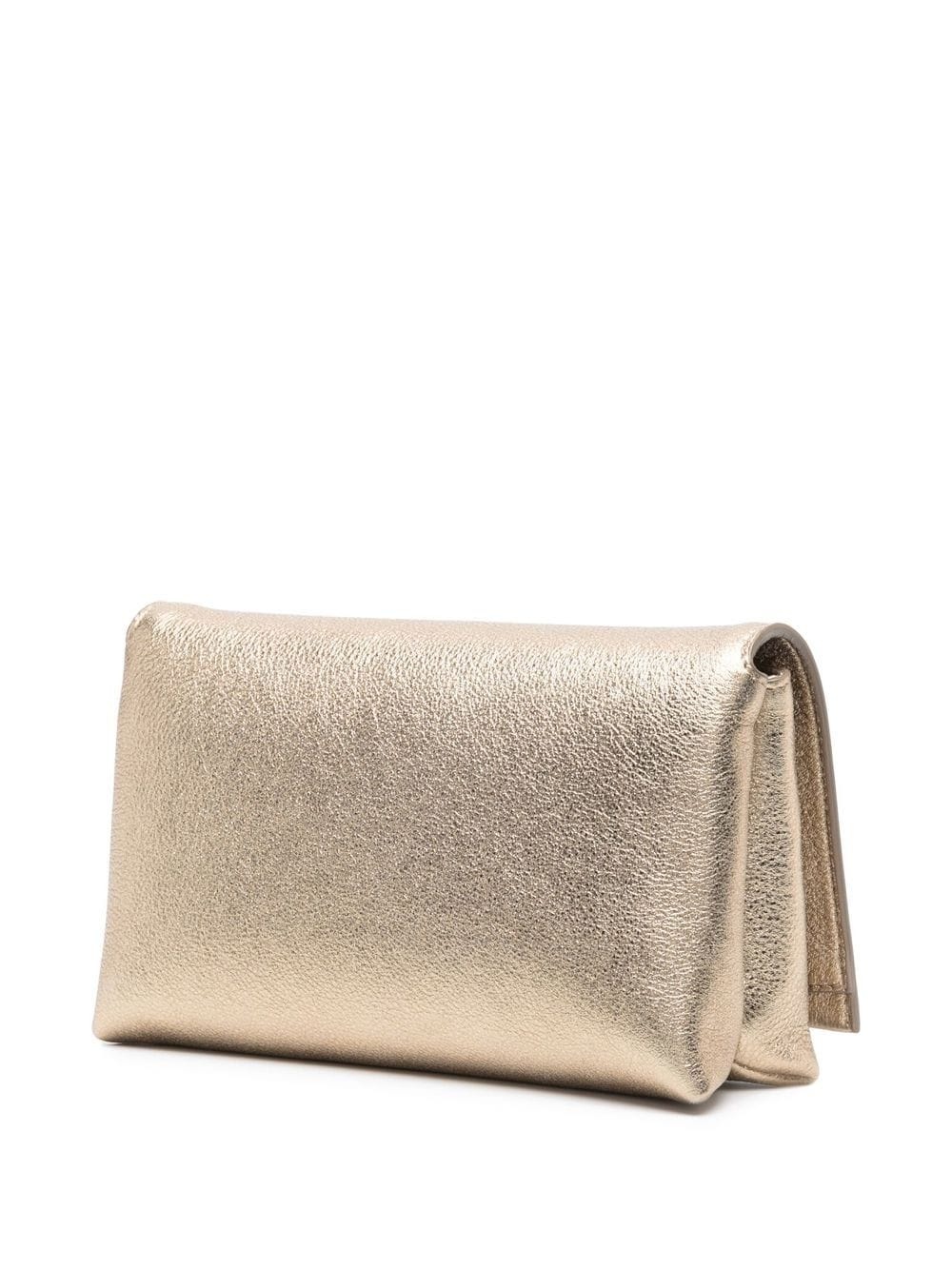 metallic foldover clutch bag - 3