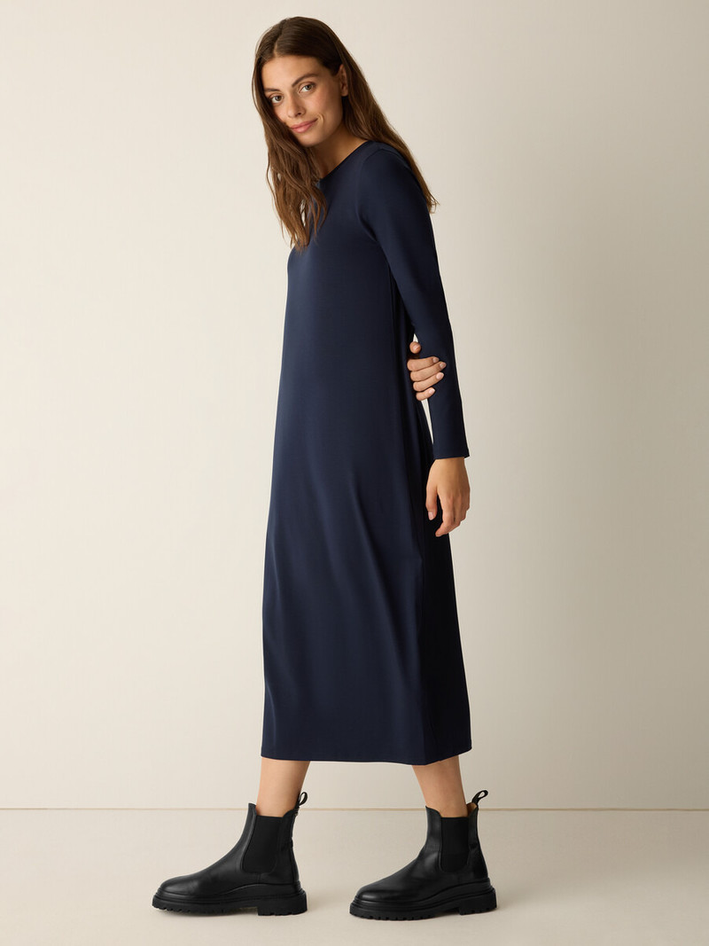 Stretch Jersey Knit Oval Dress 3