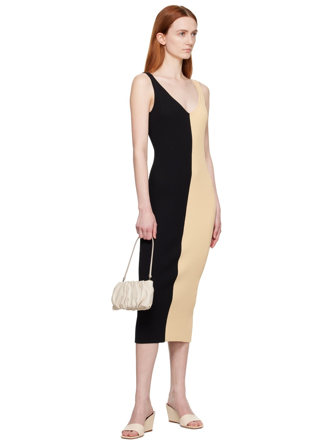 Tan & Black Dana Midi Dress - 4